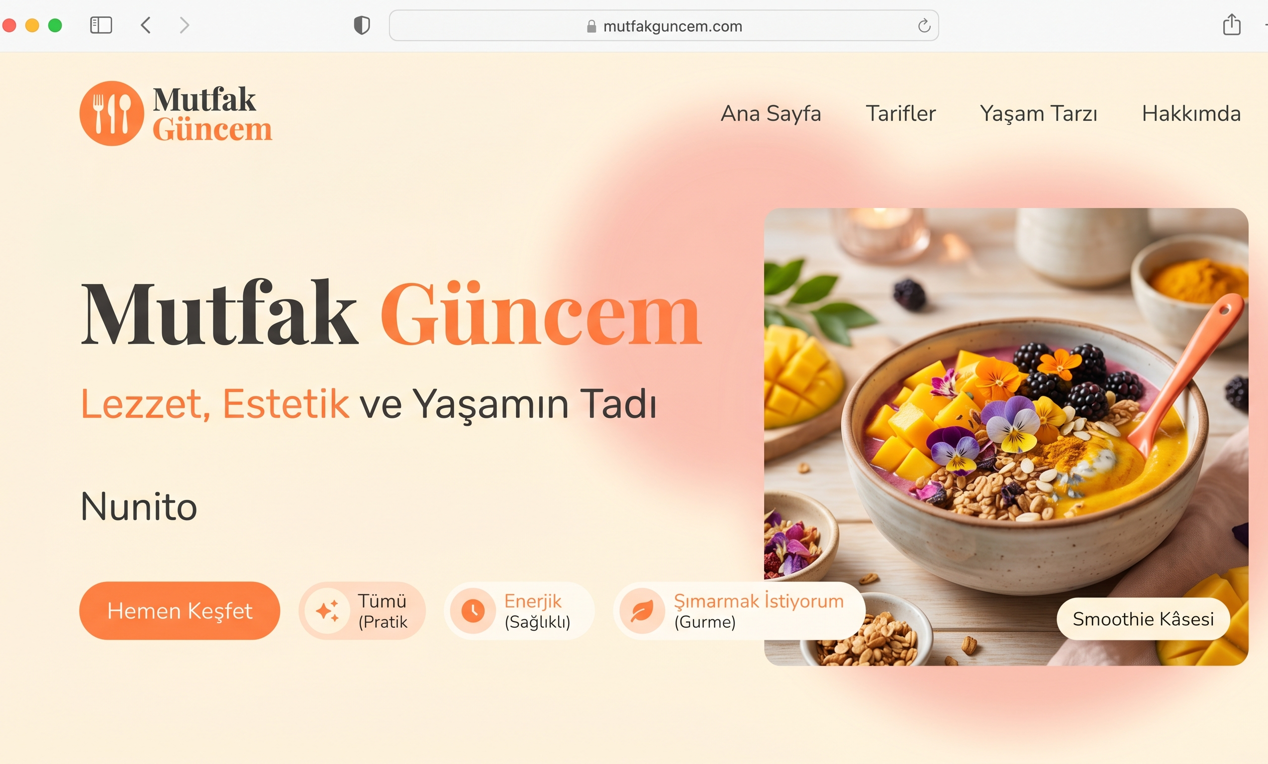 Mutfak Blog Sitesi - Recep Kurnaz Projesi
