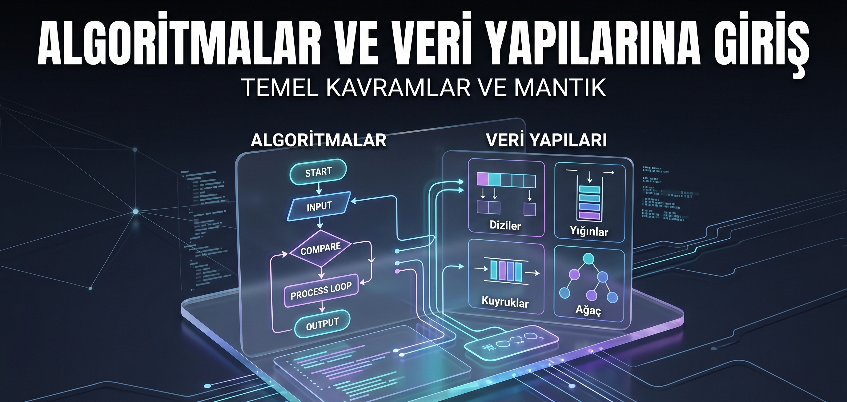 Algoritmalar ve Veri Yapılarına Giriş: Yazılımın Görünmez Mimarları Kapak Görseli